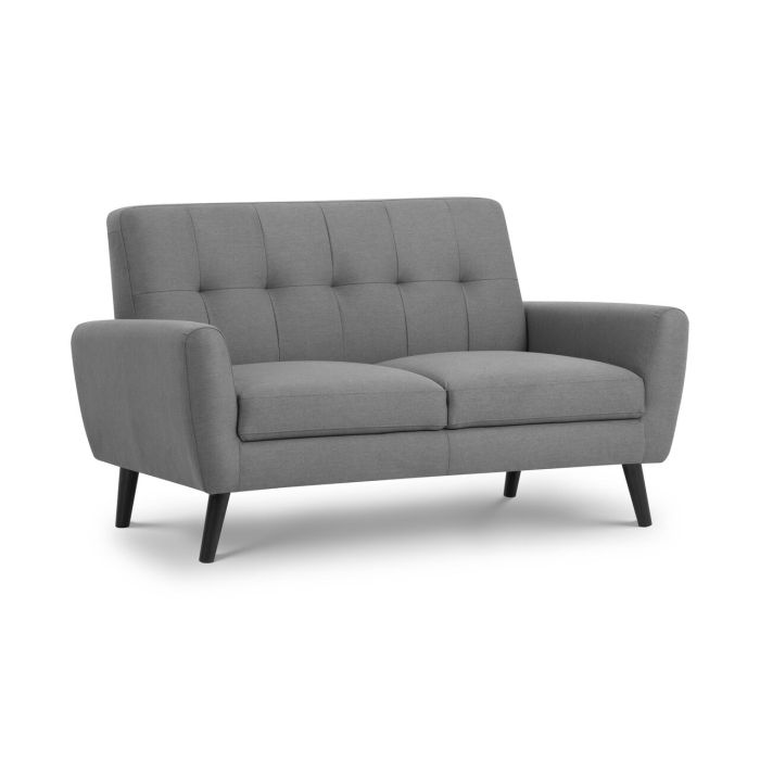 Monza Grey Fabric Compact 2-Seat Sofa
