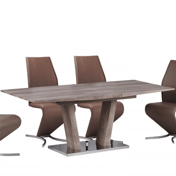 Contemporary Elegance Barnard Extending Dining Table in Natural Oak Effect