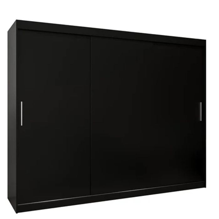 Sliding Wardrobe - TIVERTON 3 Door Wardrobe Black 250cm