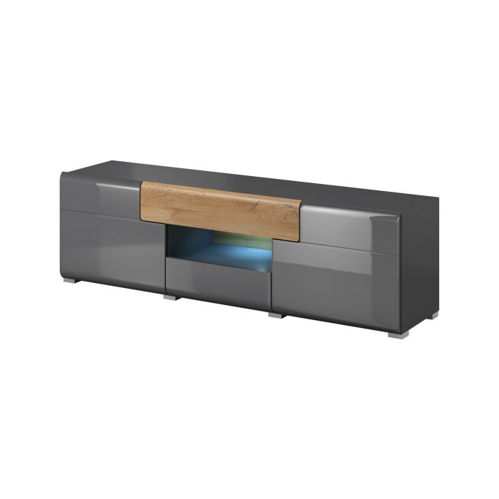 Ohio 41 TV Cabinet 159cm - Grey Gloss
