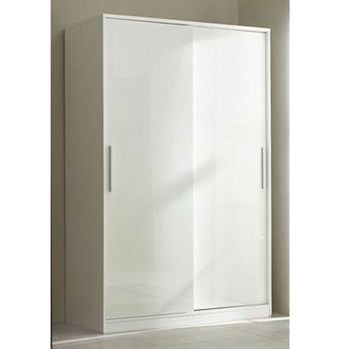 Sliding Wardrobe - TORBAY 2 Door Wardrobe Black 120cm