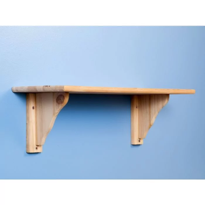 Natural Wood Floating Display Shelf Kit 58cm