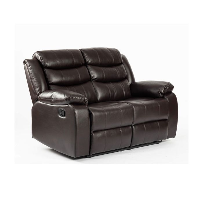 Esperanza 2 Seater Leather Aire Recliner - Brown