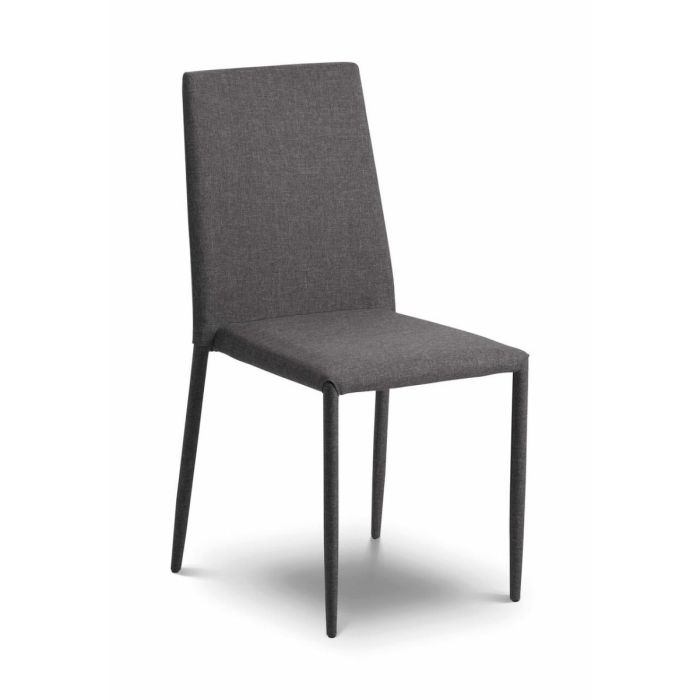 Jazz Fabric or Faux Leather Stacking Chairs - Slate Grey