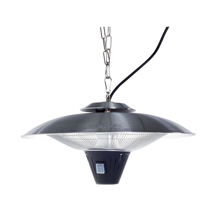 Patio Heater Silver Metal 51 cm Ceiling Mounted 1800W