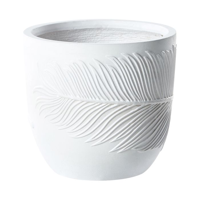 Flower Pot Fibre Clay 35x35x33cm Off - White
