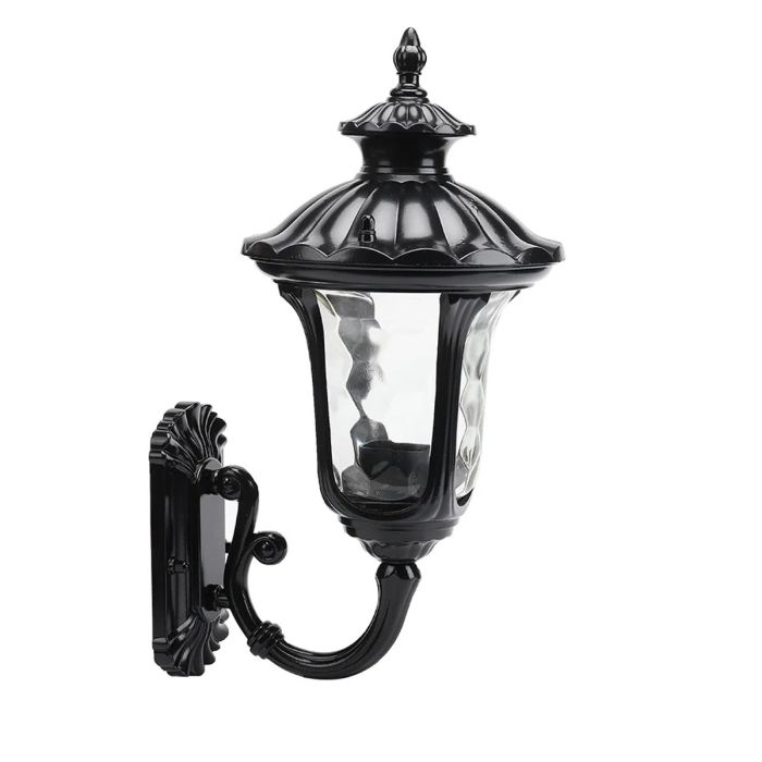 Traditional Textured Black Outdoor Wall Lantern