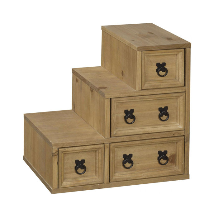 Pine Finish Chest of Drawers - CARLISLE V Small Chest  4 Drawers