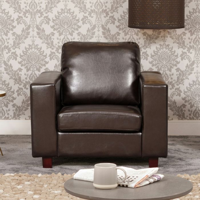 CAPPARO Leather Armchair - Brown