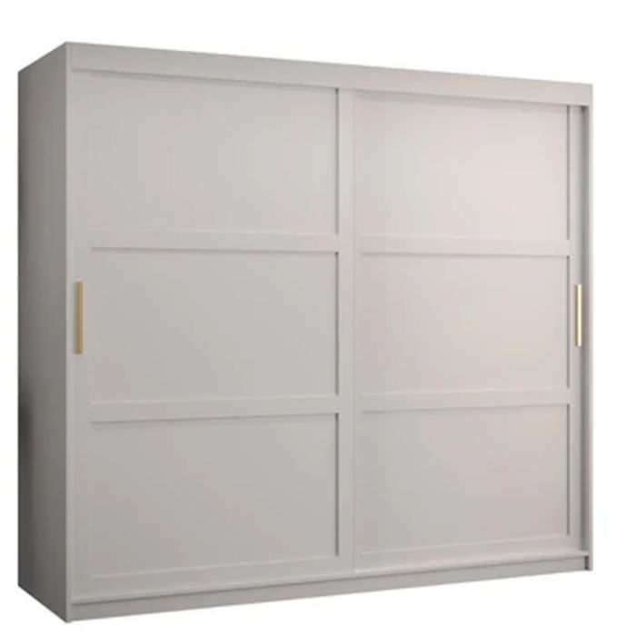 Sliding Wardrobe - CLIFFORD I 2 Door Wardrobe White 200cm