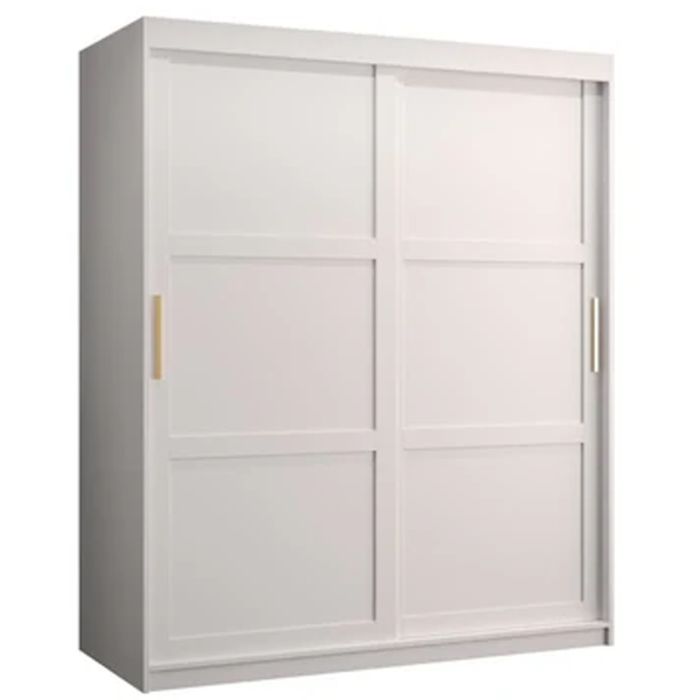 Sliding Wardrobe - CLIFFORD I 2 Door Wardrobe White 150cm
