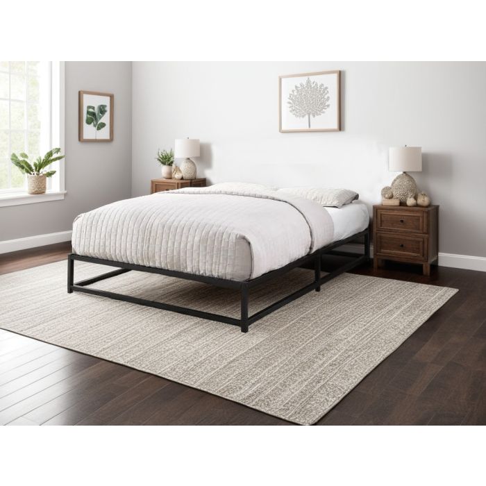 Small Double Bed - MARCUS Metal Bed Black 4ft