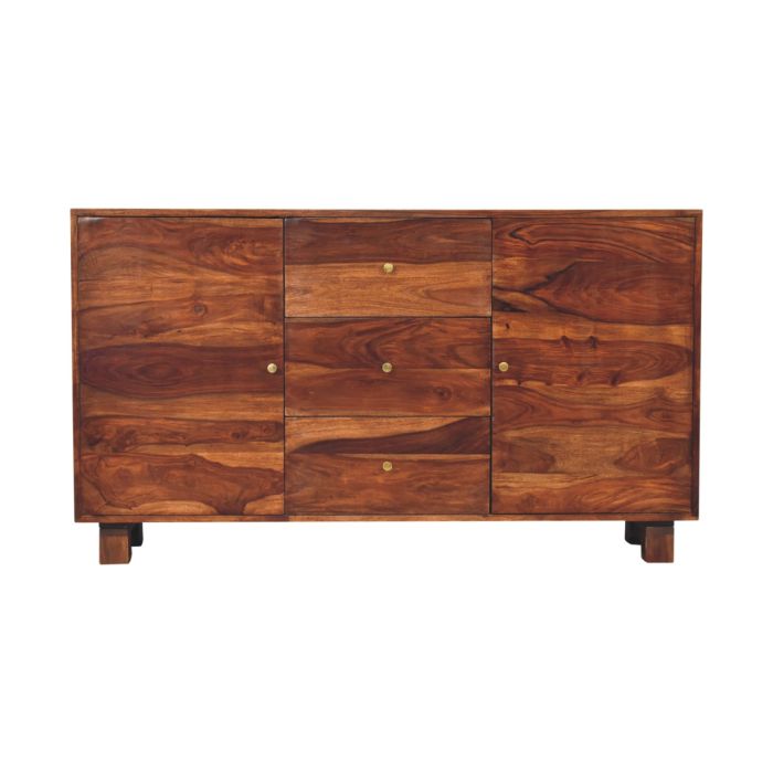 Sideboard - TULA 2 Door 3 Drawer Sideboard Caramel 140cm