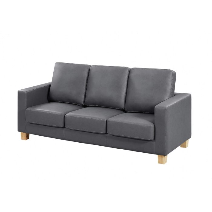 3 Seater Sofa - DORSET Leather Sofa - Grey