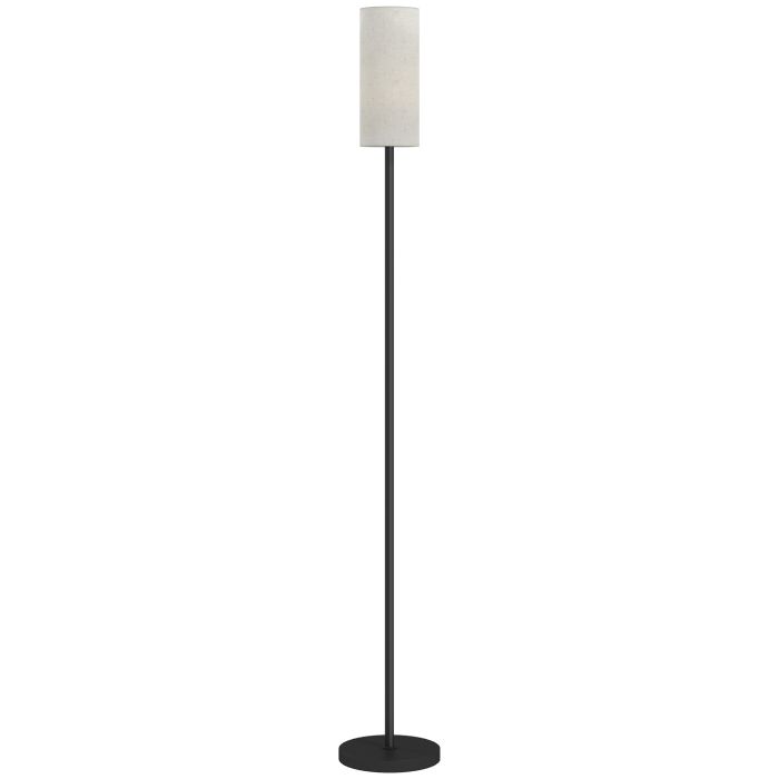 HERON Floor Lamp Modern Standing Lamp with Linen Shade White