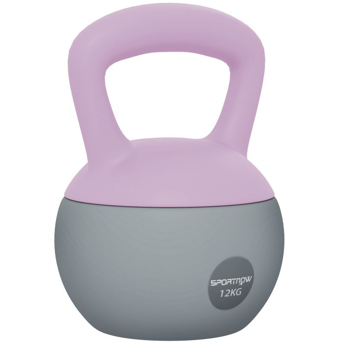 SPORTEDGE Soft Kettlebell Kettlebell with Non Slip Handle Purple, Grey
