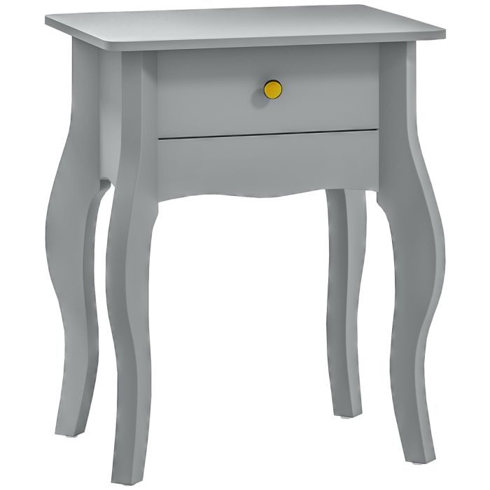HERON French Style Side Table with Drawer Grey