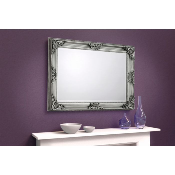 Rococo Pewter Wall Mirror