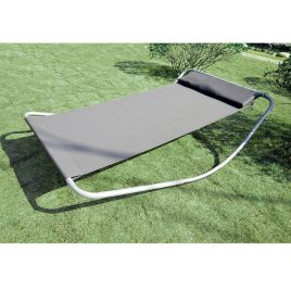 Single Rocking Sun Bed Hammock - Grey