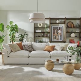 3 Seater Sofa - PUEBLA Fabric Cotton