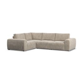 Corner Sofa - GRAZ Fabric 4 Seater Right Hand Facing - Pearl