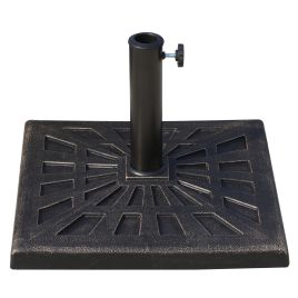 15kg Parasol Base Durable Patterned Colophony Garden Patio Square Umbrella Stand Base Stand Bronze