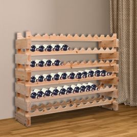 6 Tier Wooden Wine Storage Rack