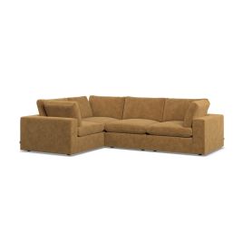 Corner Sofa - OBLAK Fabric 3 Seater Right Hand Facing Amber