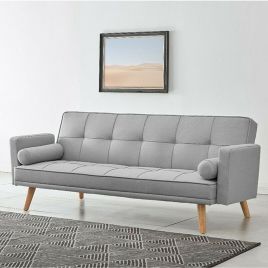 Modern Padded 3 Seater Sofa bed - Grey, Charcoal and Mustard