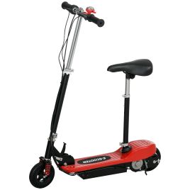 Steel Electric Scooter, Folding E-Scooter with Warning Bell, 15km/h Maximum Speed, for 4-14 Years Old, Red