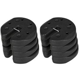 SUNVISTA 48KG Gazebo Weights Set of 16, Weights for Gazebo Legs with Reinforce Pins and Carry Belt, for Canopies Marquees Tents