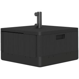 SUNVISTA Garden Parasol Base Outdoor Umbrella Stand with Wheels Handles, Black