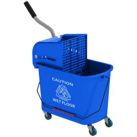 Scott 20L Mop Bucket with Wringer and Handle for Floor Cleaning - Blue