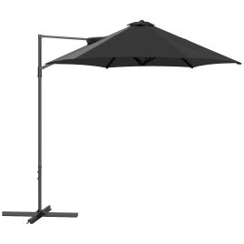 SUNVISTA 2.5m Rotating Cantilever Parasol - Black