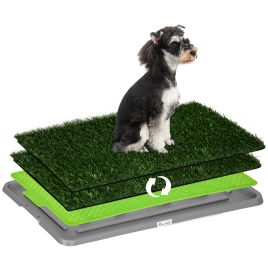 Shelley Artificial Grass Dog Toilet with Tray for Indoor Outdoor Training - 67 x 41cm