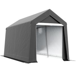 Garden Shed - Portable Outdoor Shed with Window Grey 210cm