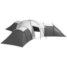 SUNVISTA 6-9 Man Tent with Bedrooms and Living Room, Accessories Included, Dark Grey