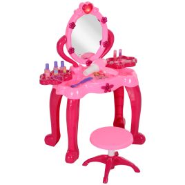 Kids Toy - Kids Dressing Table with Mirror for Ages 3-6 Pink 43.5cm