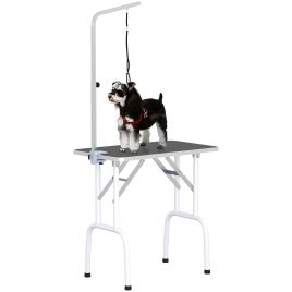 Folding Pet Grooming Table for Small Dogs with Adjustable Grooming Arm Max Load 30 KG, 81x48.5x80 cm