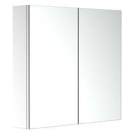 Double Doors Stainless Steel Bathroom Mirror Cabinet - 60x55cm