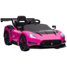 AIVAGO Maserati GT2 Licensed 12V Kids Electric Ride on Car with 4 Suspension, Remote Control Music Horn Lights - Pink
