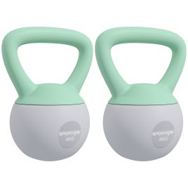 Gym Accessories - 4kg Soft Kettlebell Set with Non Grey 19cm