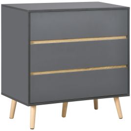 NAMPA Grey Chest of Drawers - Medium-sized, 3 Drawers