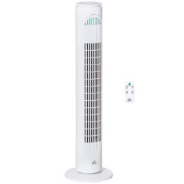 30'' Freestanding Tower Fan, 3 Speed 3 Mode, 10h Timer, 70 Degree Oscillation, LED Light, 5M Remote Controller, White