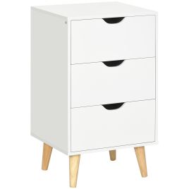 DAKOTA White Chest of Drawers - Small-sized, 3 Drawers