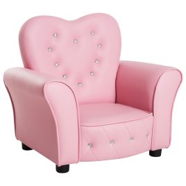 Kids Toddler Chair Sofa Children Armchair Seating Relax Playroom Seater - Pink