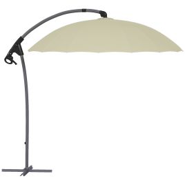 2.7m Cantilever Parasol, with Cross Base - Beige