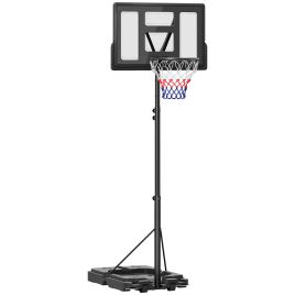 SPORTEDGE Basketball Hoop Outdoor, Basketball Hoop and Stand with 10-Level Adjustable Height, Weighted Base, Portable on Wheels, 2.3-3.05m, Adults