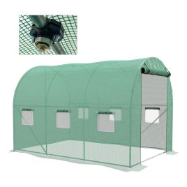 Jones Polytunnel Greenhouse with Sprinkler System - Green