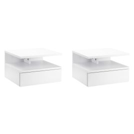 Bedside Table - FLOATING Nightstand White 35cm